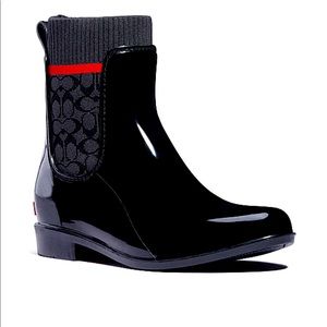 Brand new still in box size 6 women’s coach rain boots